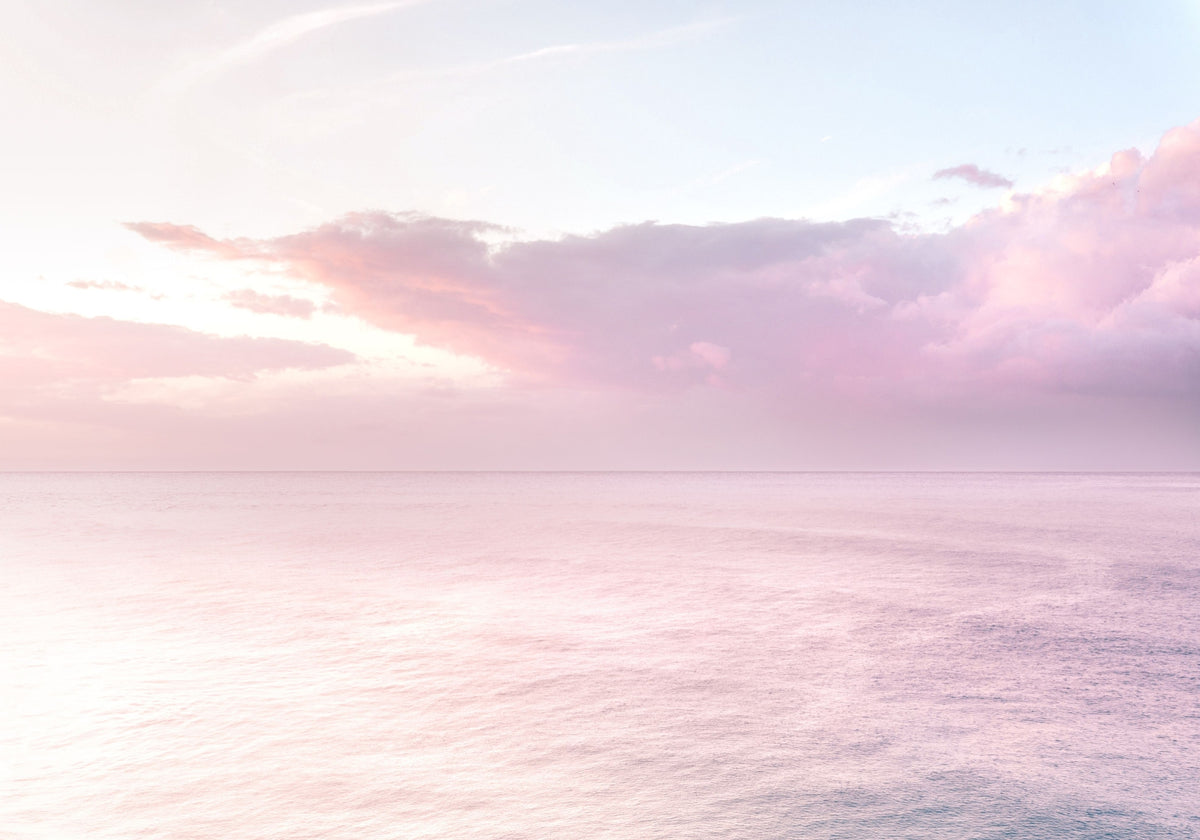 Pastel-toned aerial view of ocean water
